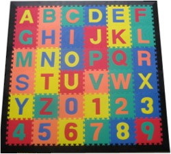 ABC foam matt letters and numbers foam matt