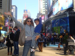 Mom and Son in New York City