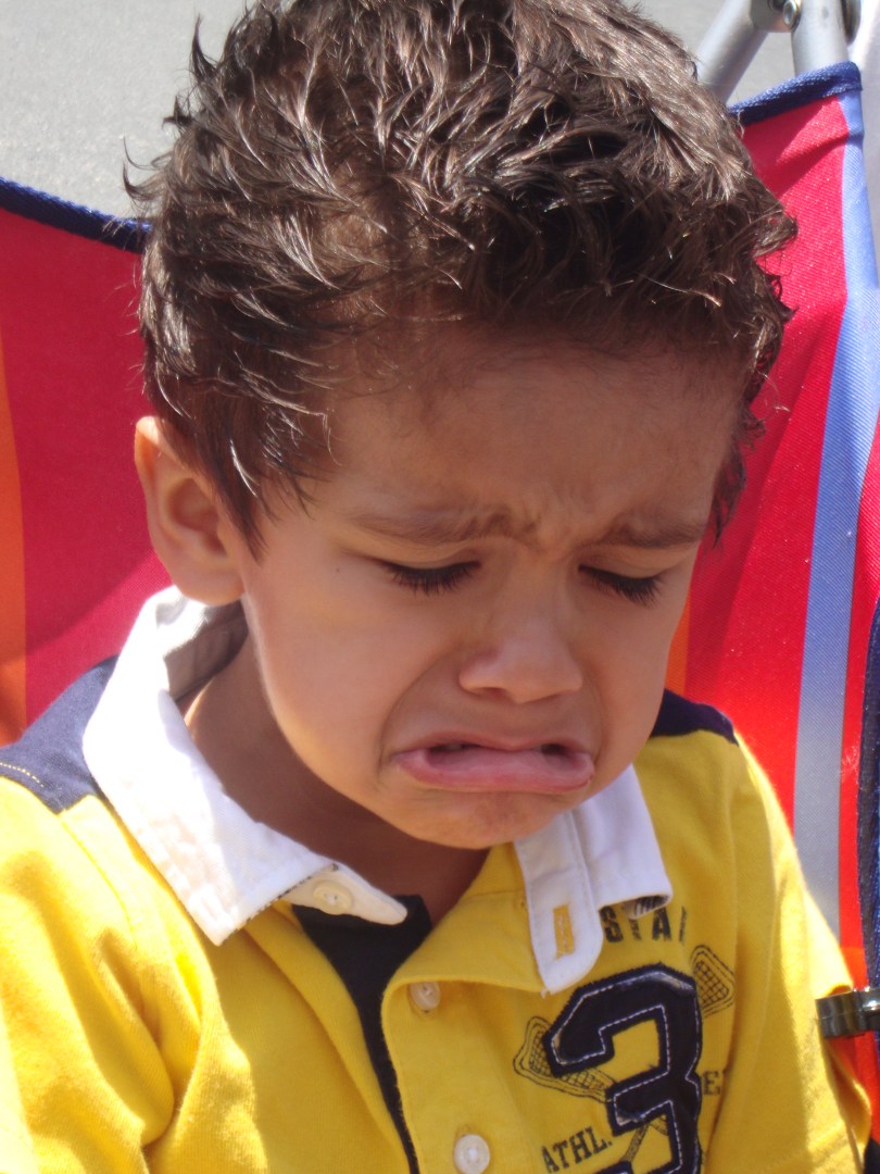 little boy crying