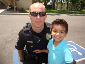 policeman and toddler