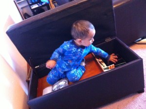 toddler in ottoman little boy inside ottoman
