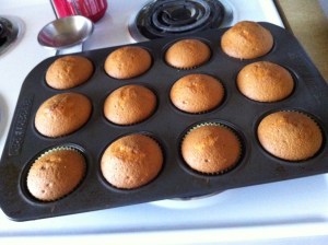cupcakes in tray
