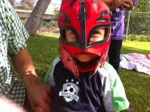 Little wrestling boy mill mascaras