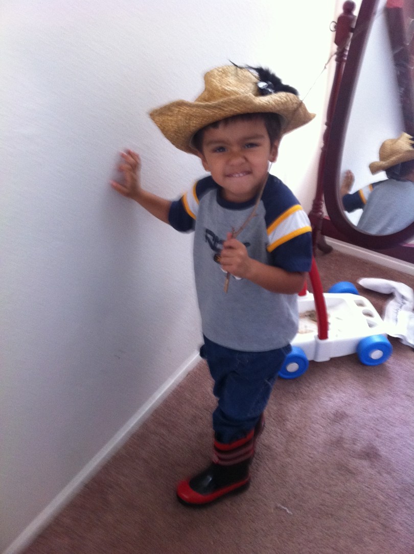 cute boy being silly